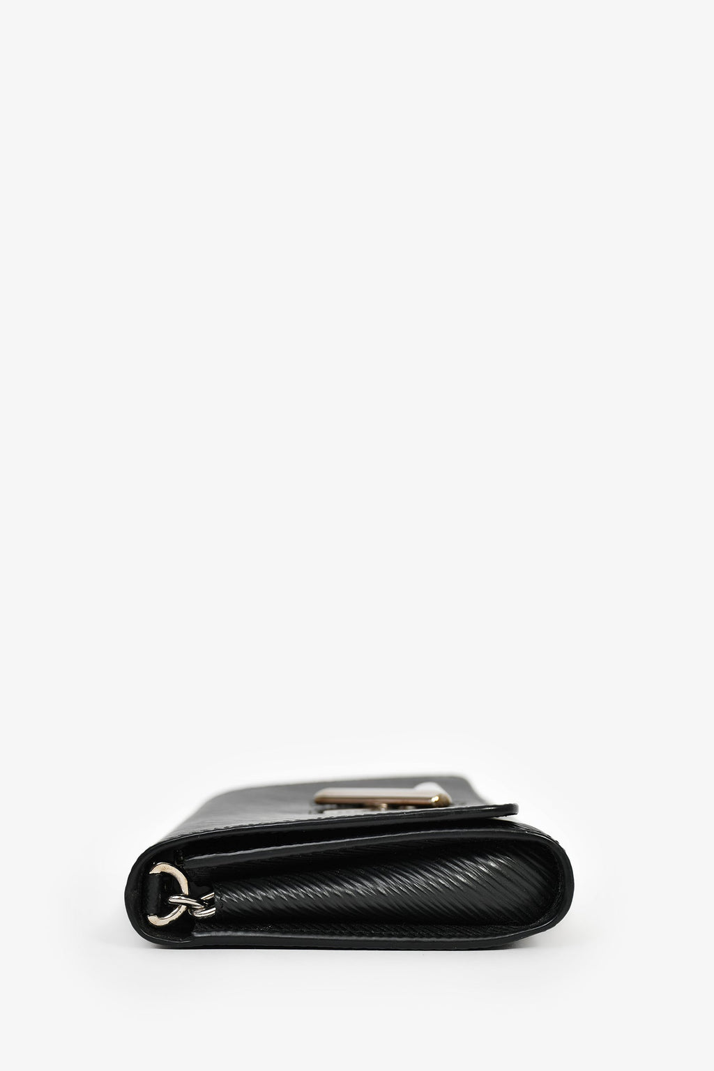 Louis Vuitton Black Epi Leather Twist Wallet On Chain