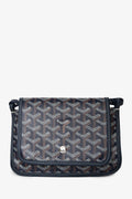 Goyard Navy Blue Goyardine Plumet Crossbody Bag