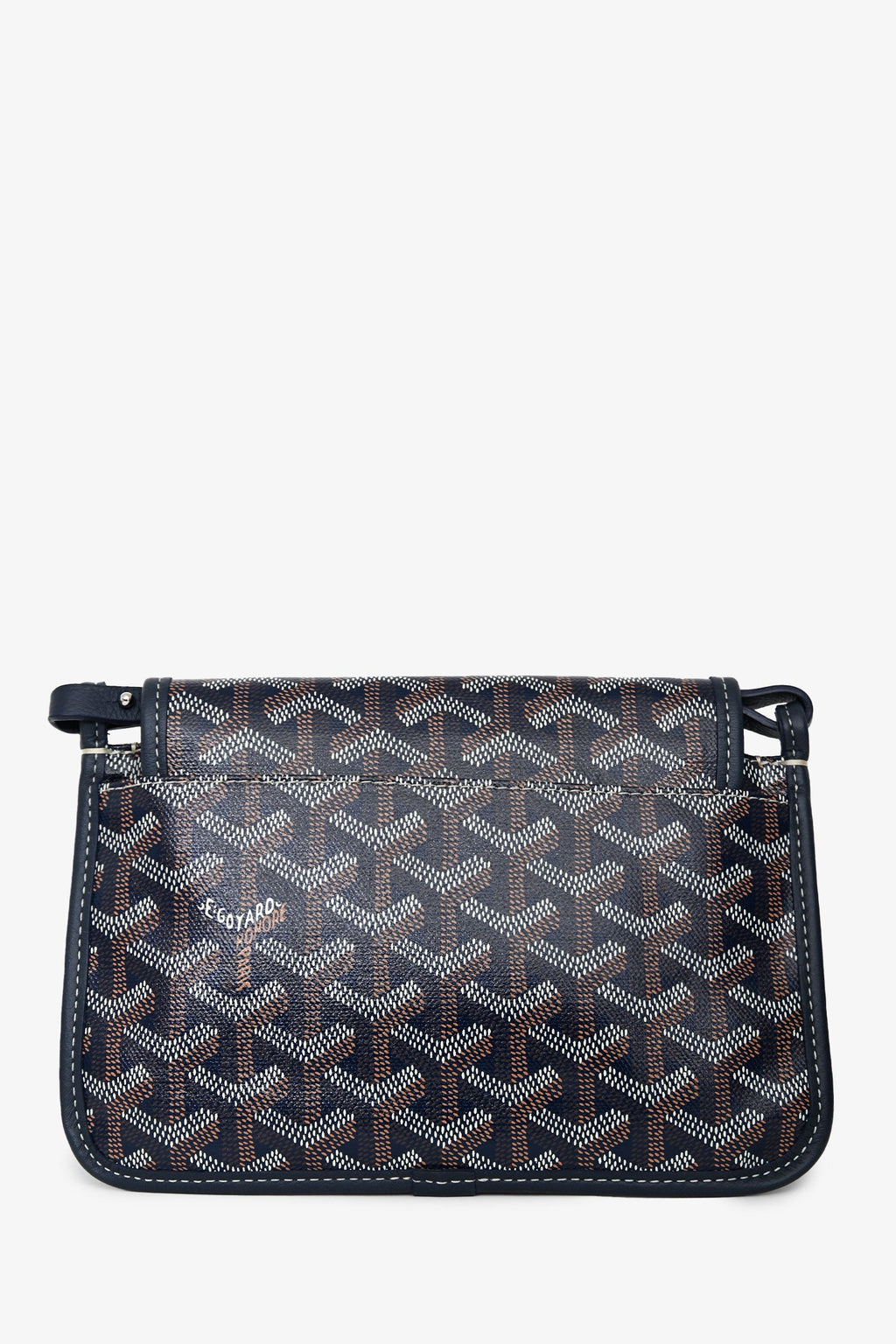 Goyard Navy Blue Goyardine Plumet Crossbody Bag