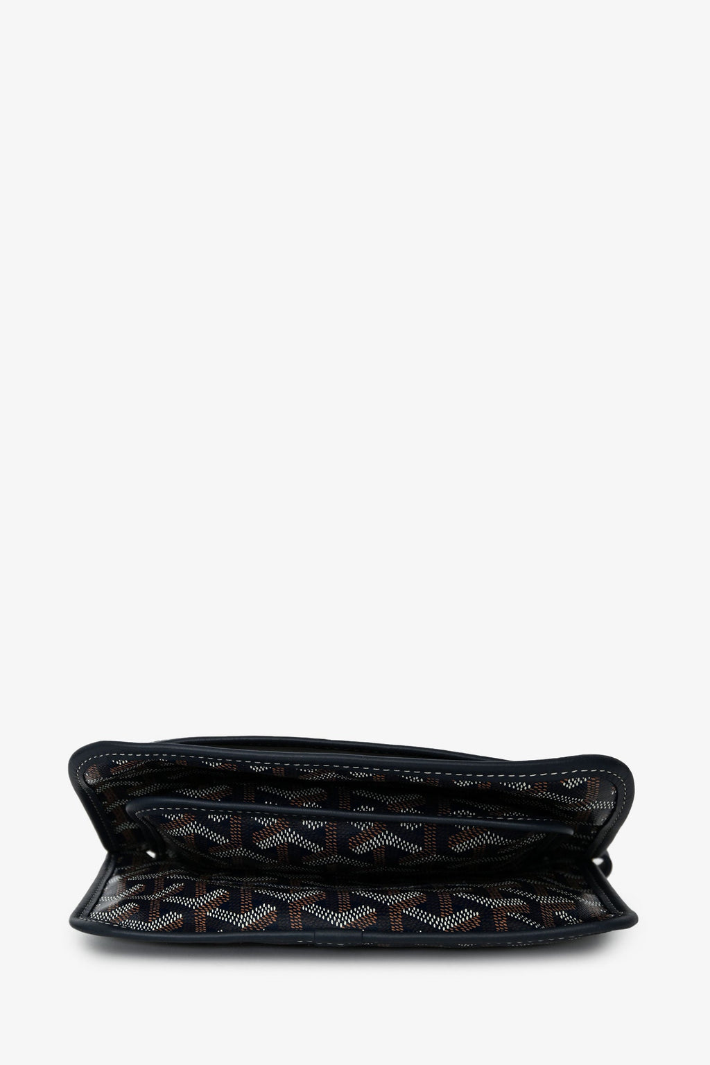 Goyard Navy Blue Goyardine Plumet Crossbody Bag
