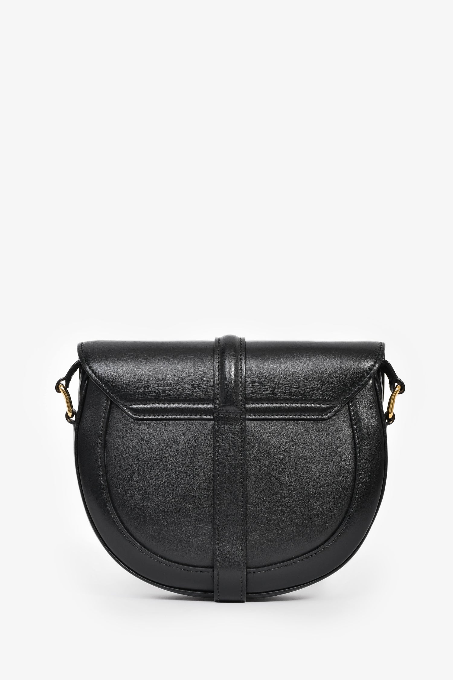 Celine Black Leather 'Besace' Crossbody Bag