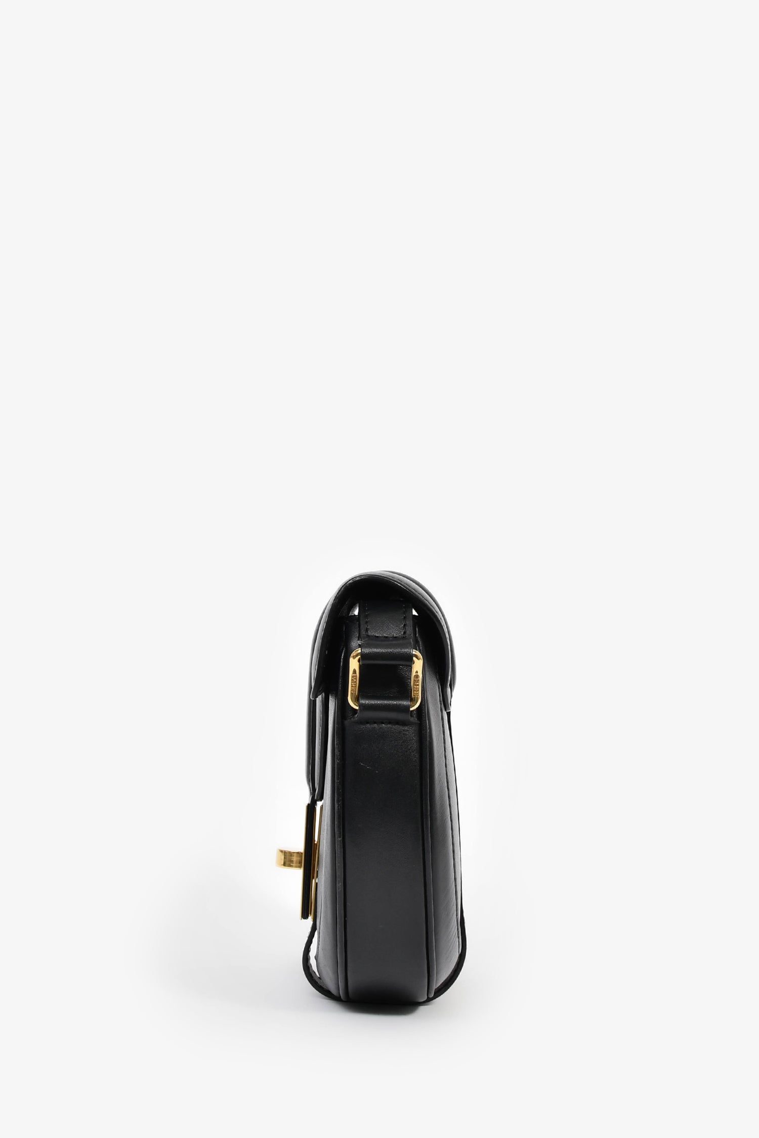 Celine Black Leather 'Besace' Crossbody Bag