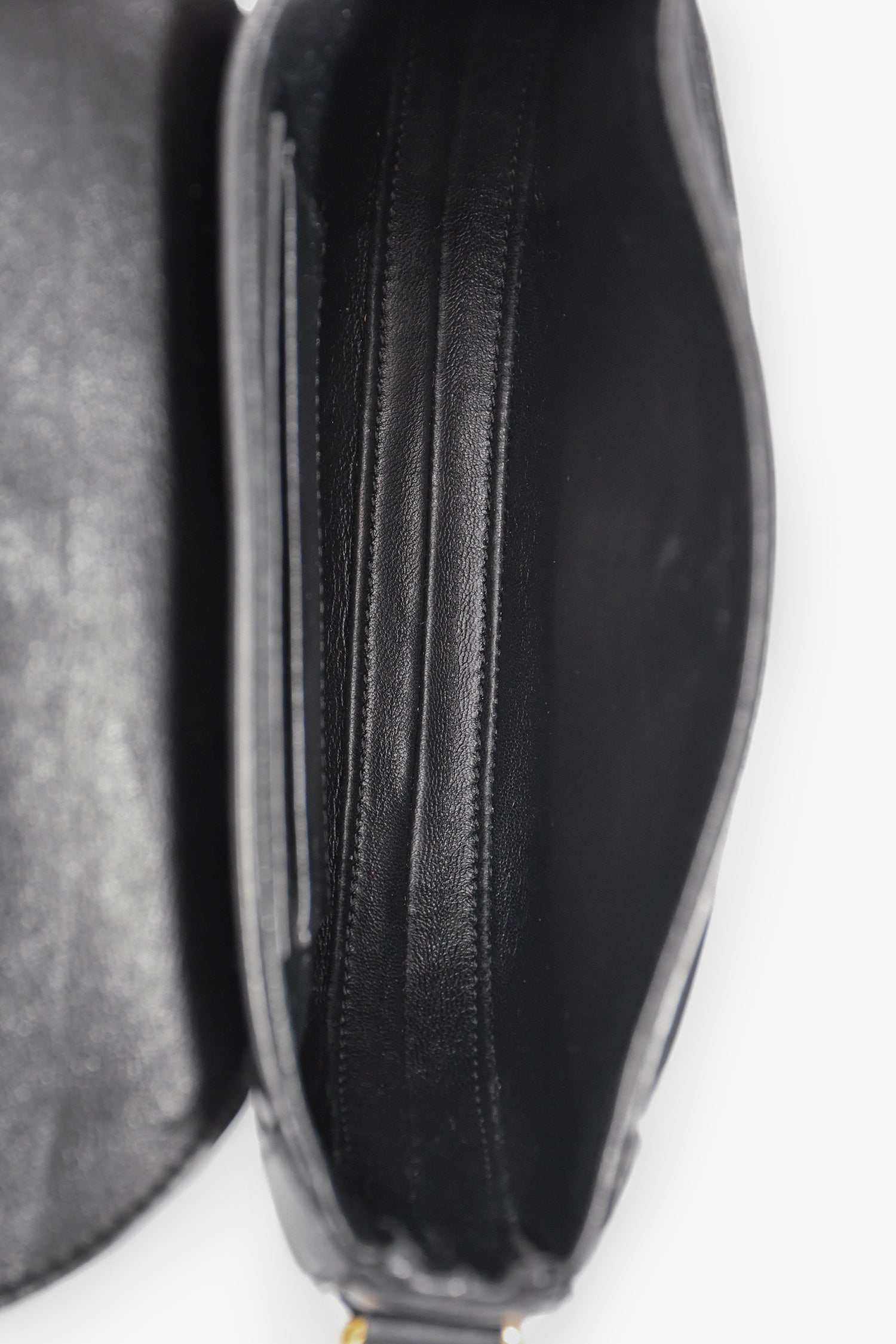 Celine Black Leather 'Besace' Crossbody Bag
