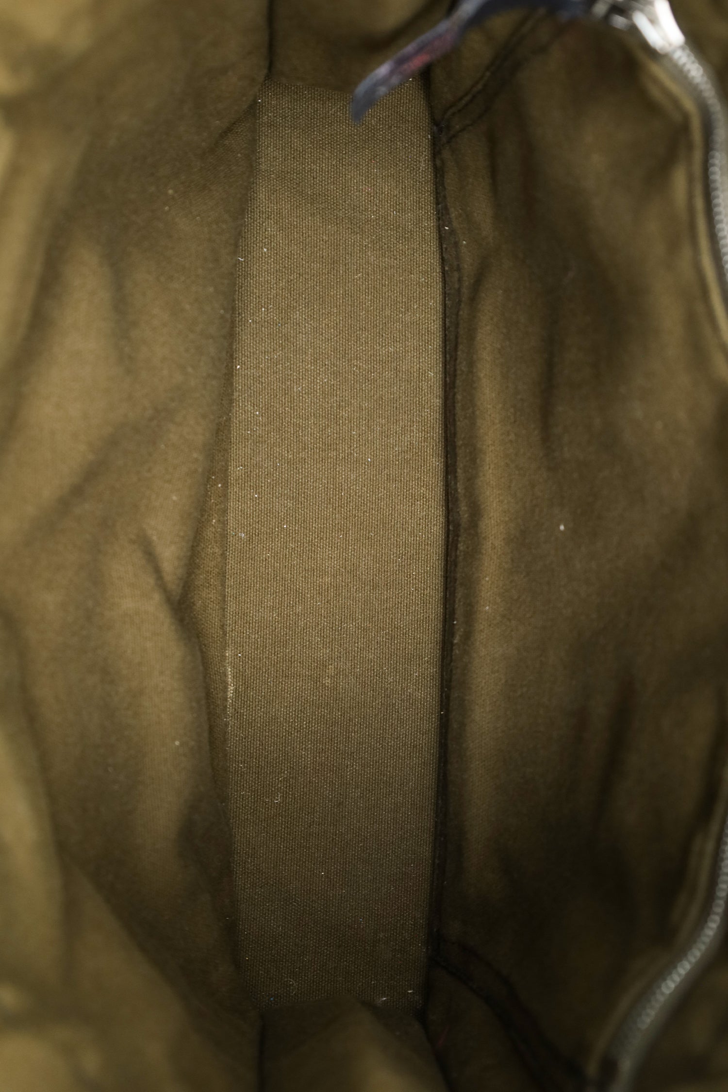Hermes Navy/Green Canvas Fourre Tout PM Tote