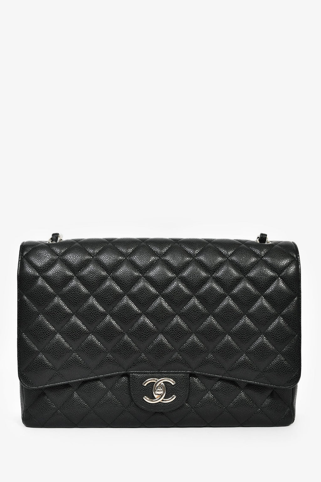 Chanel™ 2010/11 Black Caviar Leather Maxi Double Flap