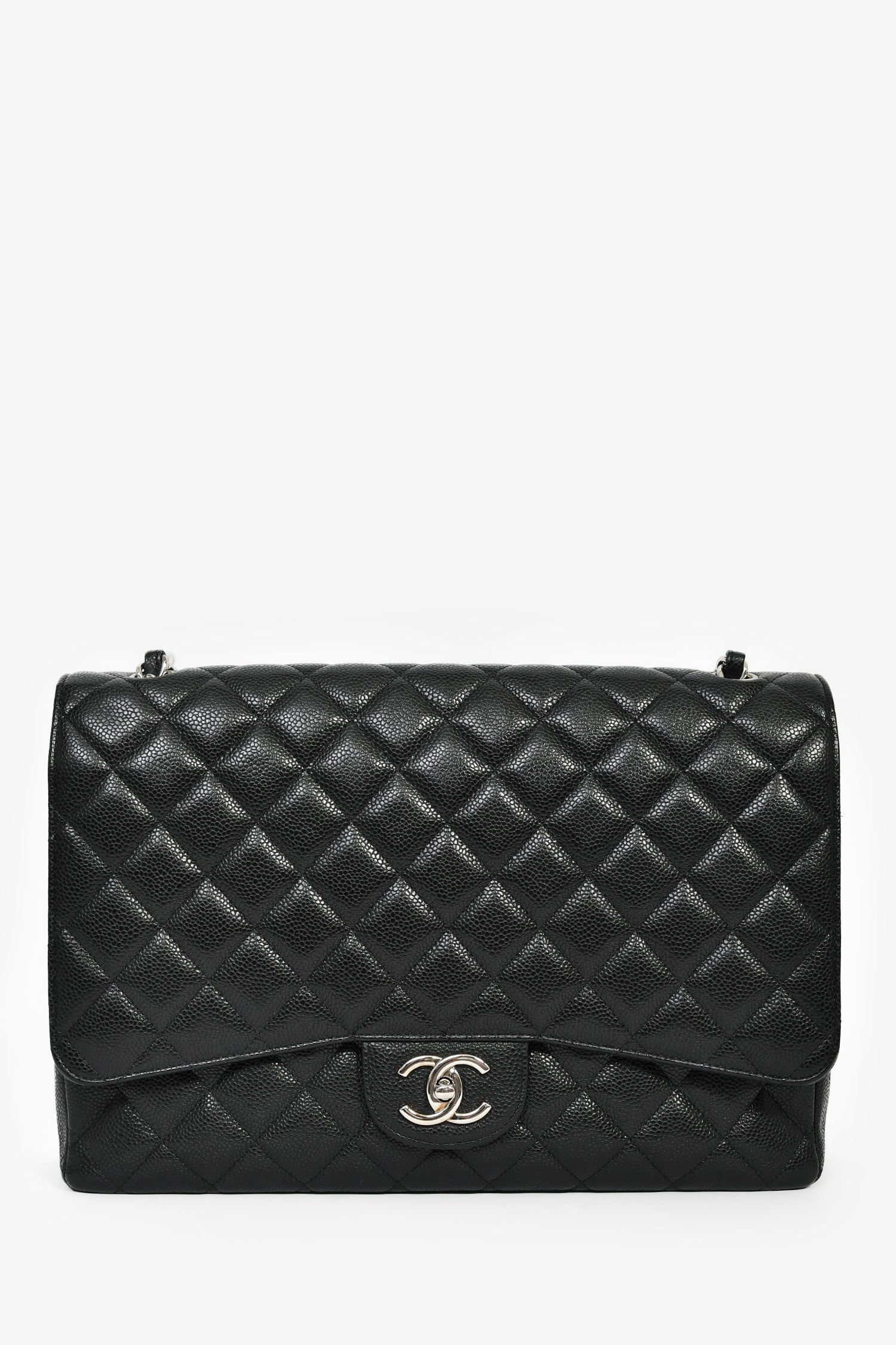 Chanel™ 2010/11 Black Caviar Leather Maxi Double Flap