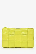 Bottega Veneta Neon Yellow Leather Flat Cassette Bag
