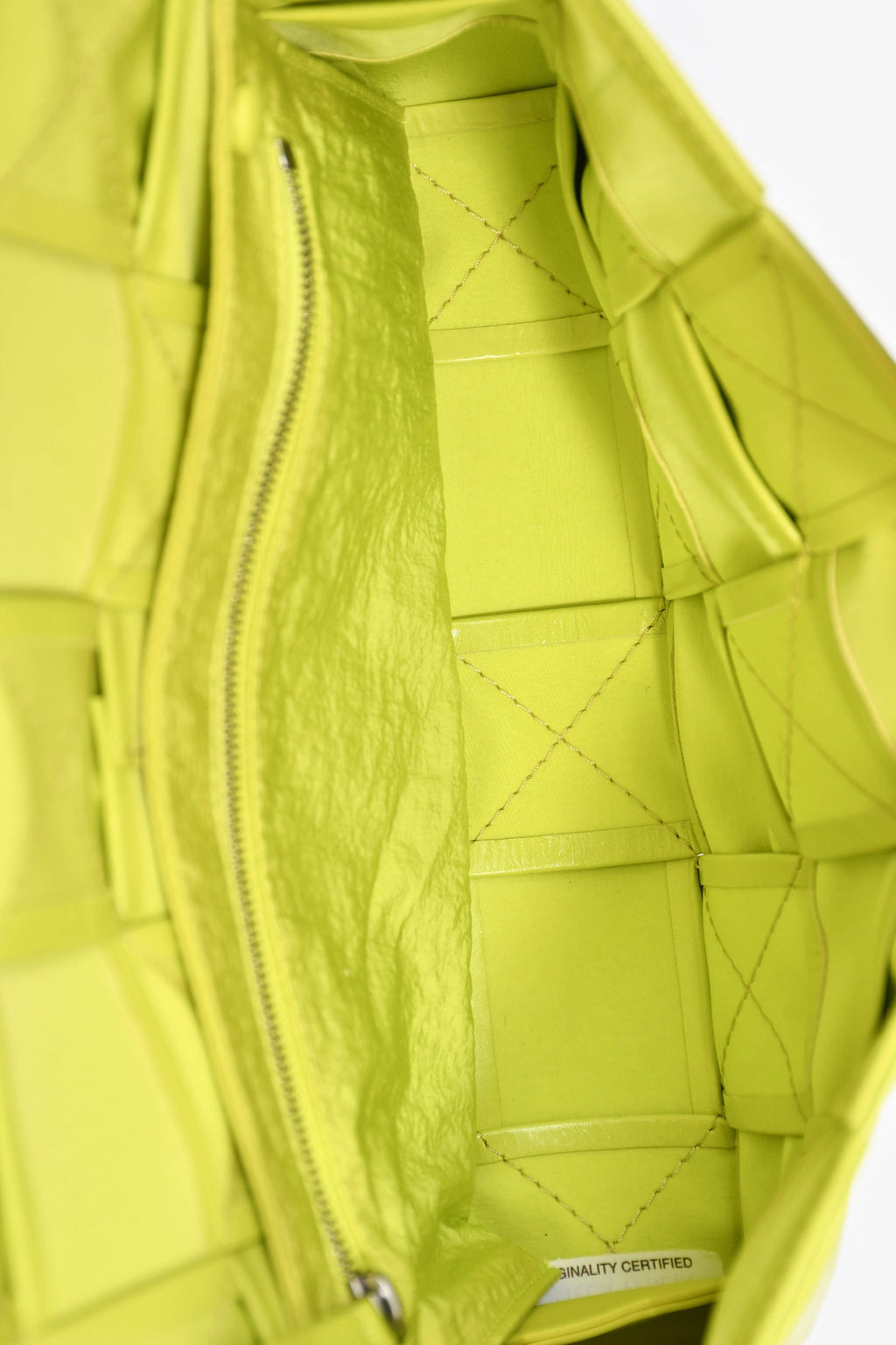 Bottega Veneta Neon Yellow Leather Flat Cassette Bag