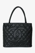 Chanel™ 2000-2002 Black Caviar Medallion Tote