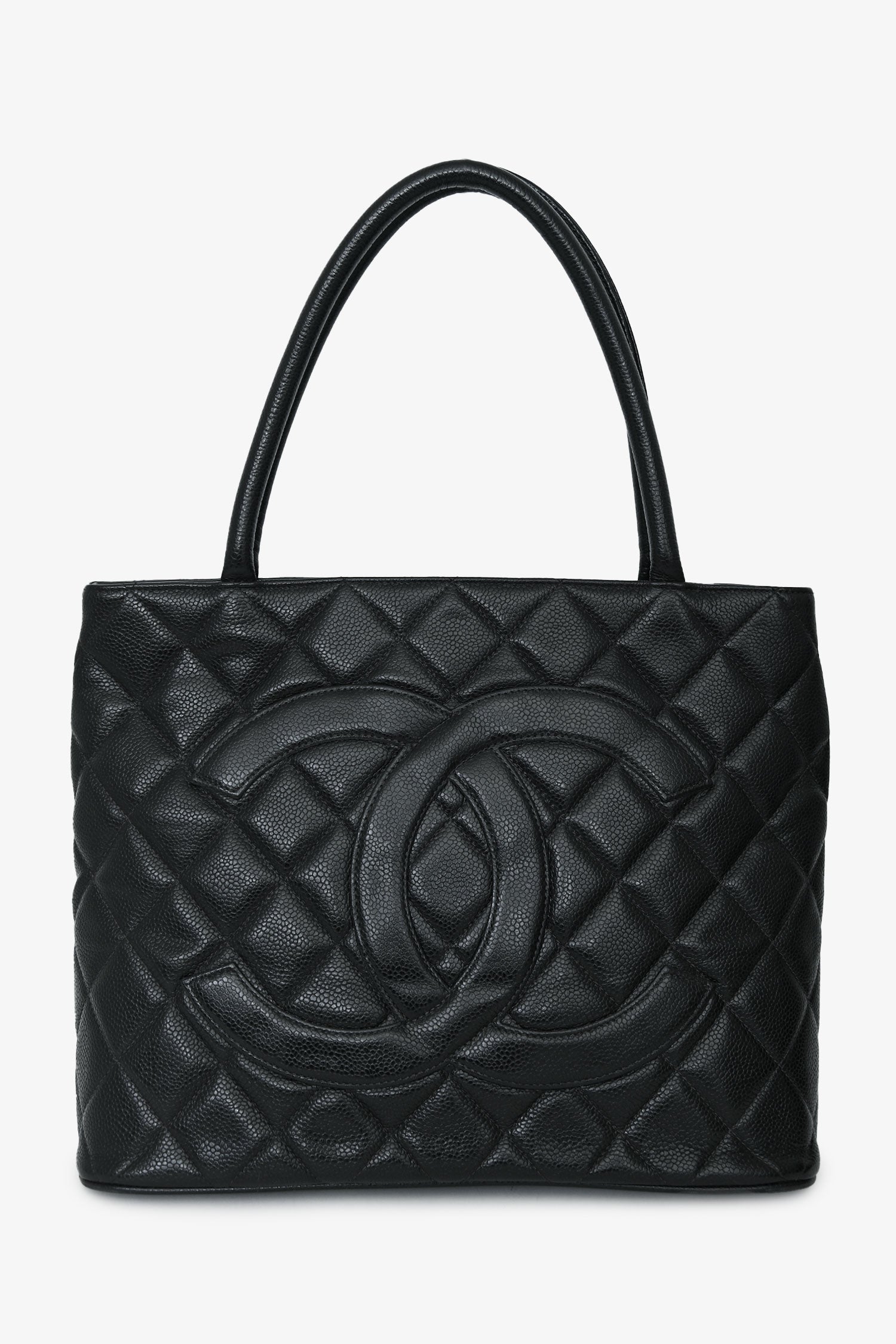 Chanel™ 2000-2002 Black Caviar Medallion Tote