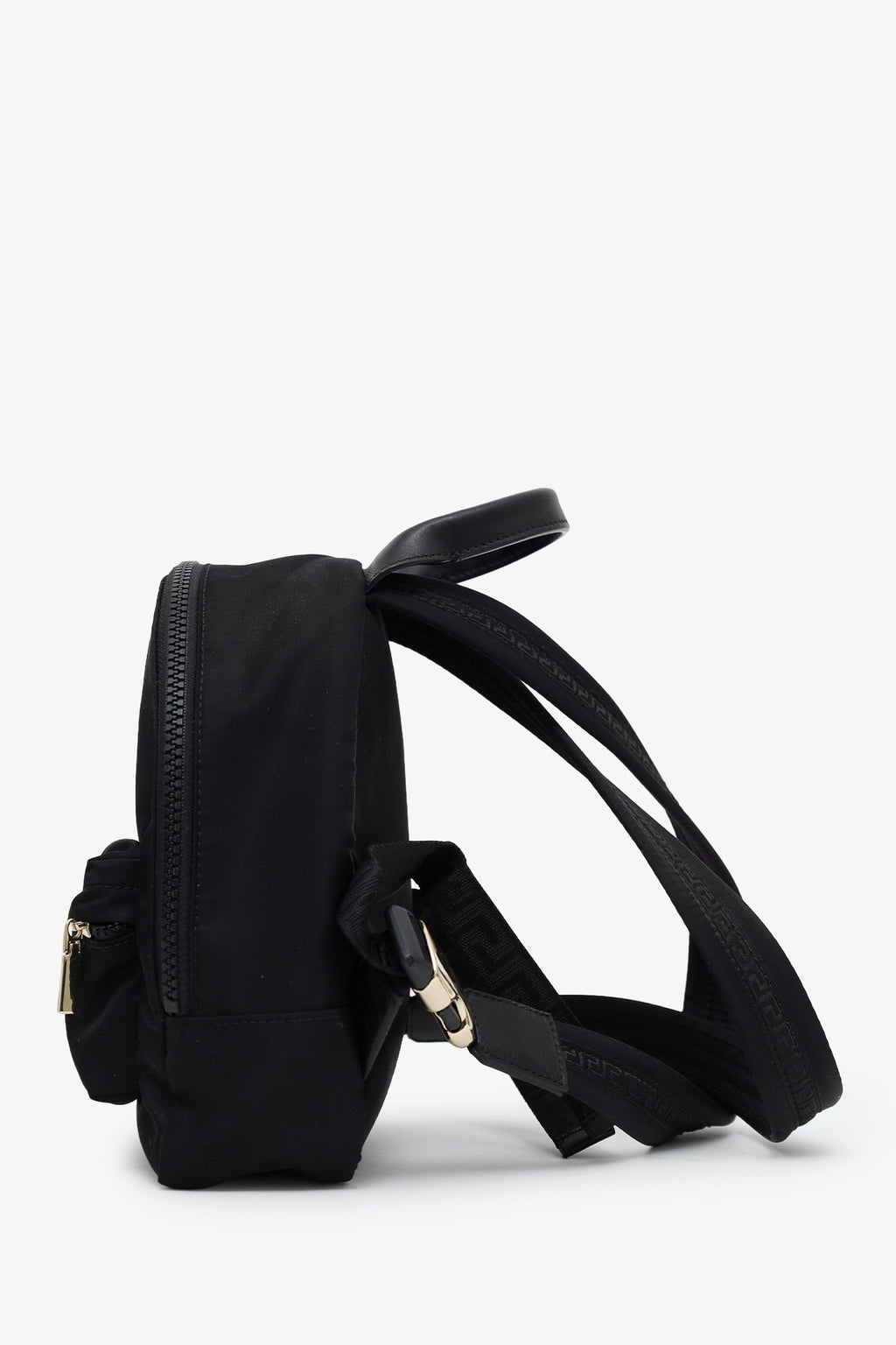Versace Black Nylon Medusa Mini Backpack