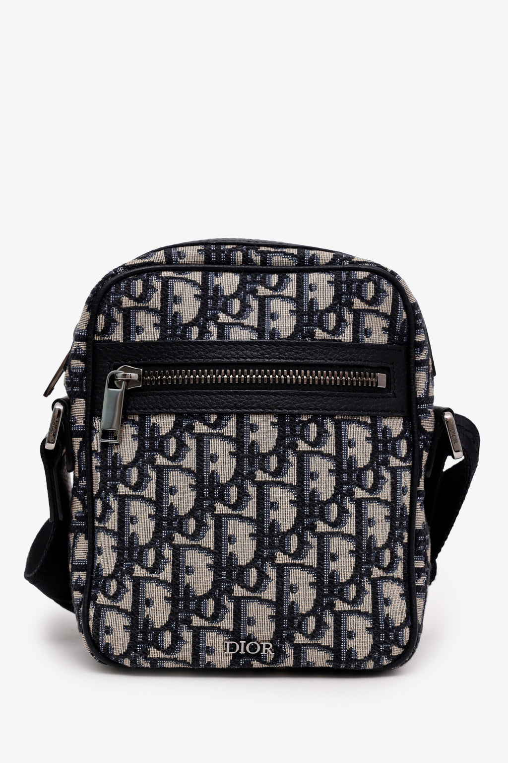 Christian Dior Blue Oblique Messenger Pouch Crossbody