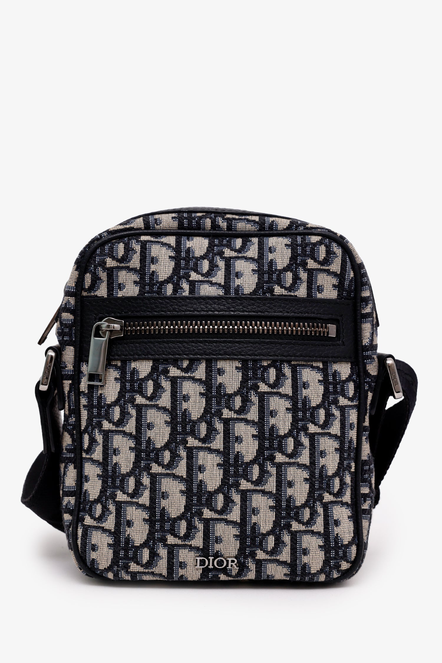 Christian Dior Blue Oblique Messenger Pouch Crossbody