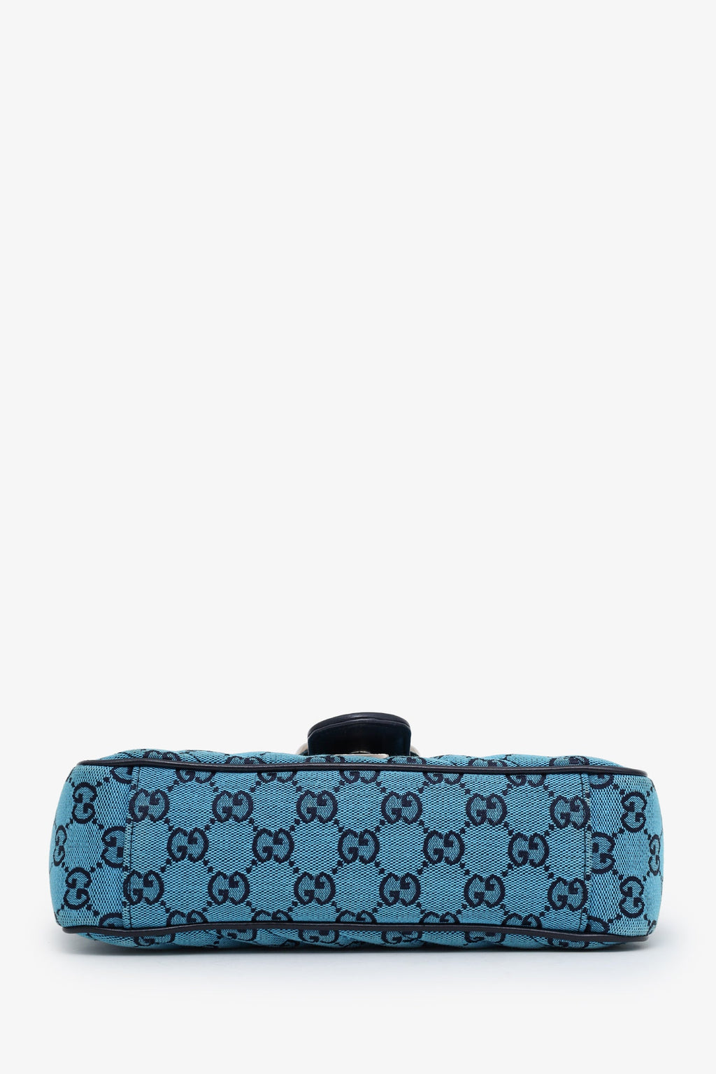 Gucci Blue Canvas Small Marmont Shoulder Bag