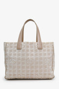 Chanel™ 2005-06 Pink Canvas Travel Ligne CC Logo Tote