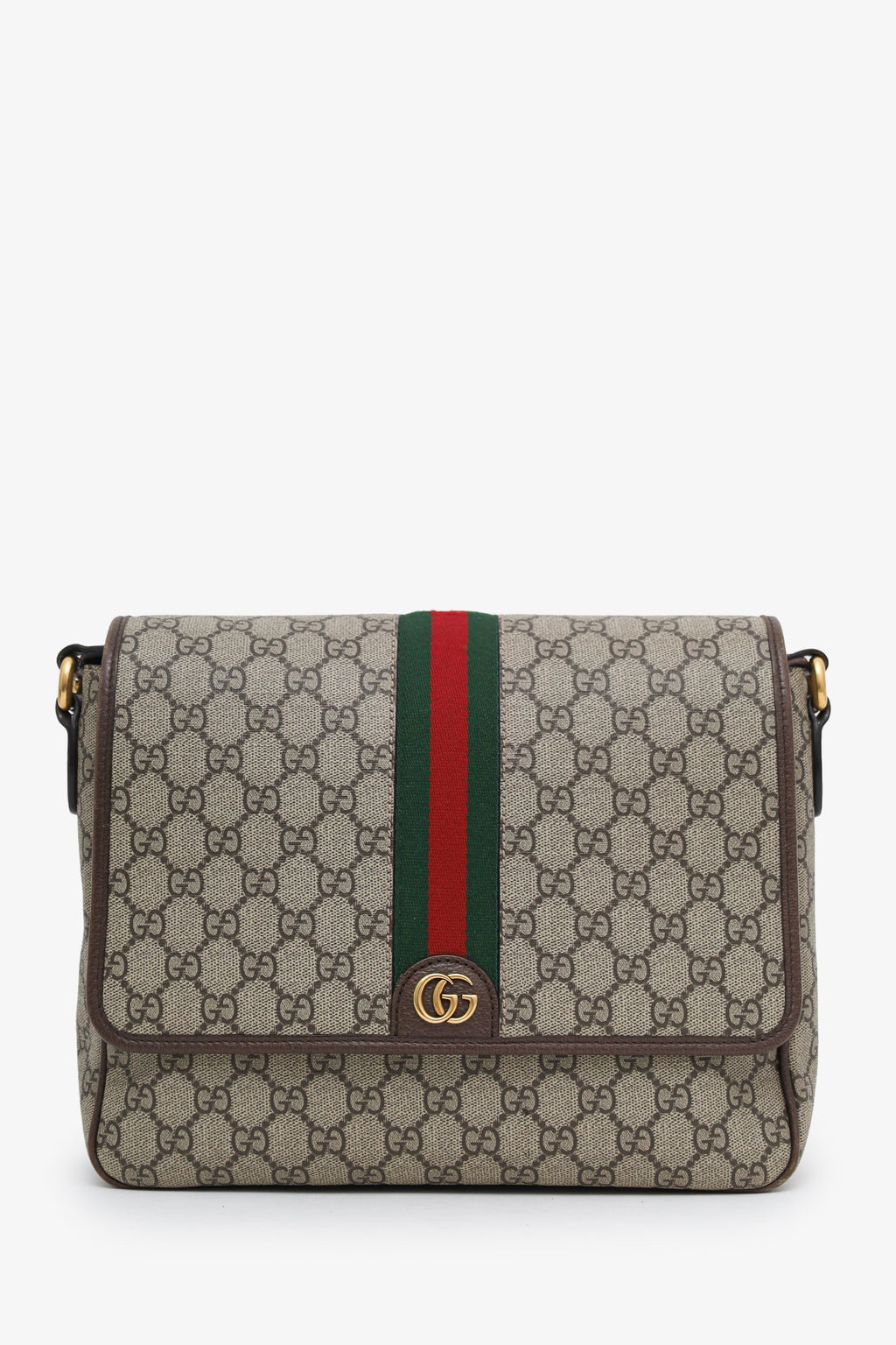 Gucci Beige GG Supreme Ophidia Messenger Bag