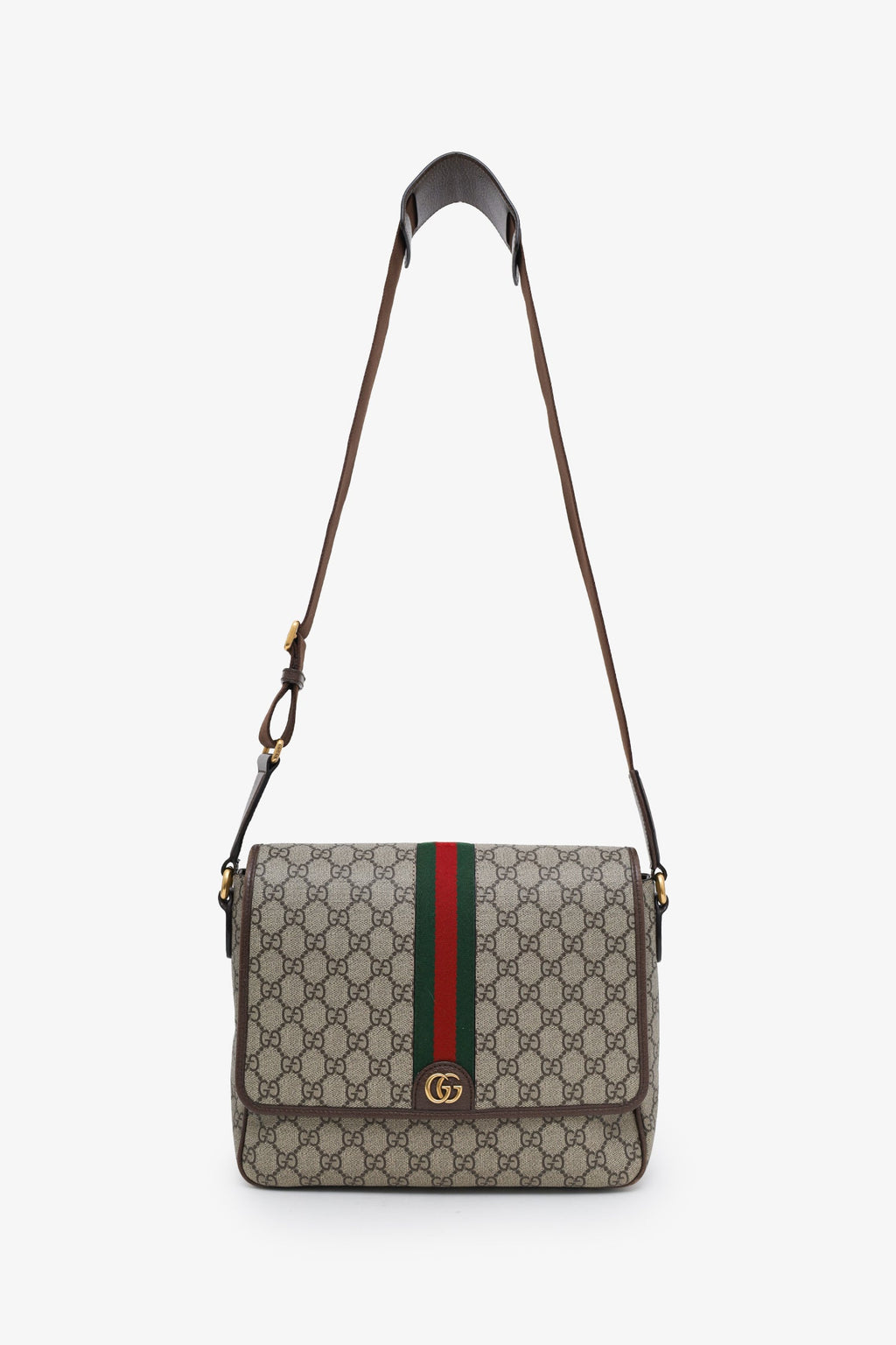 Gucci Beige GG Supreme Ophidia Messenger Bag