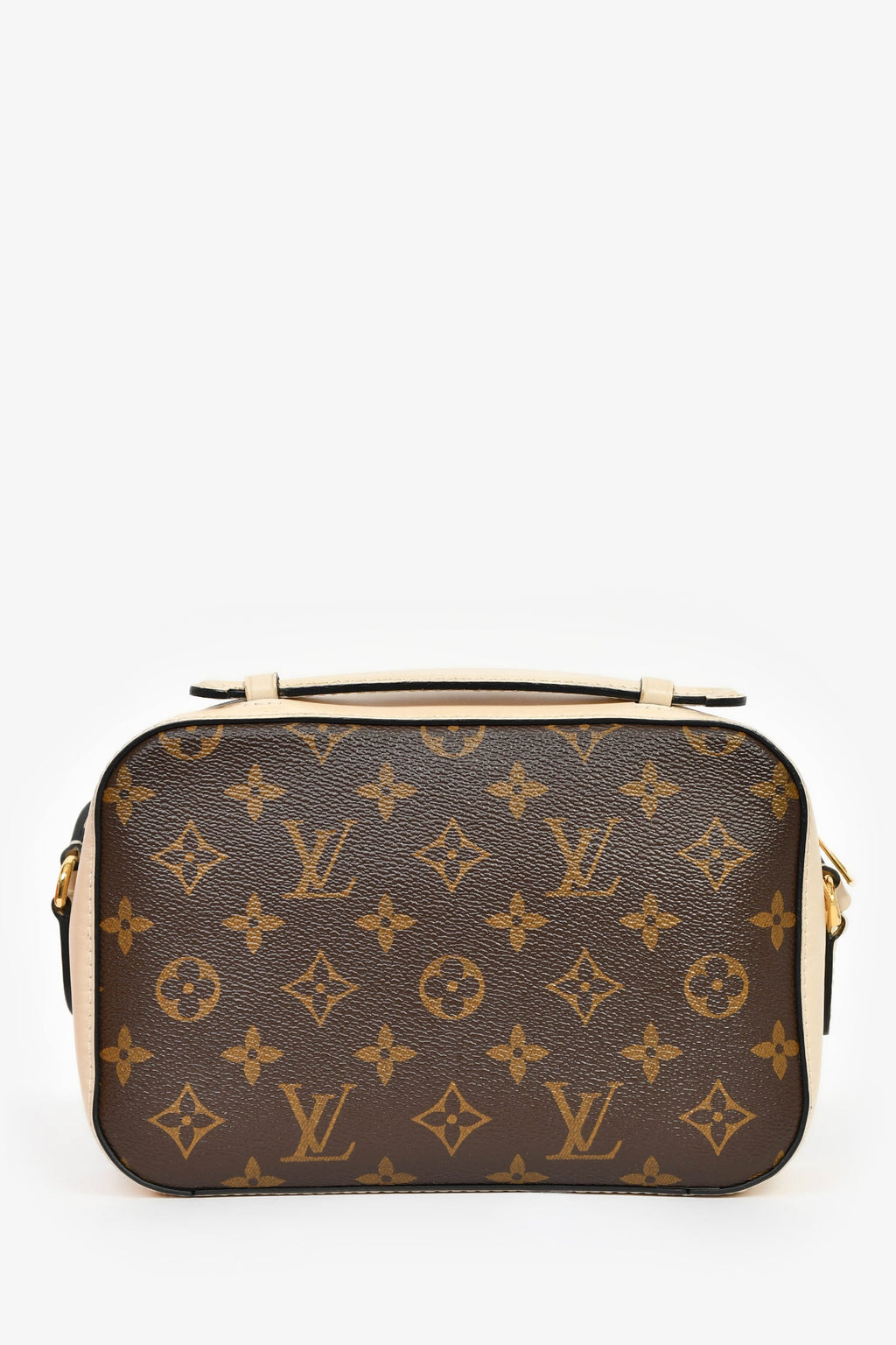 Louis Vuitton 2018 Monogram/Beige Leather 'Saintonge' Crossbody Bag