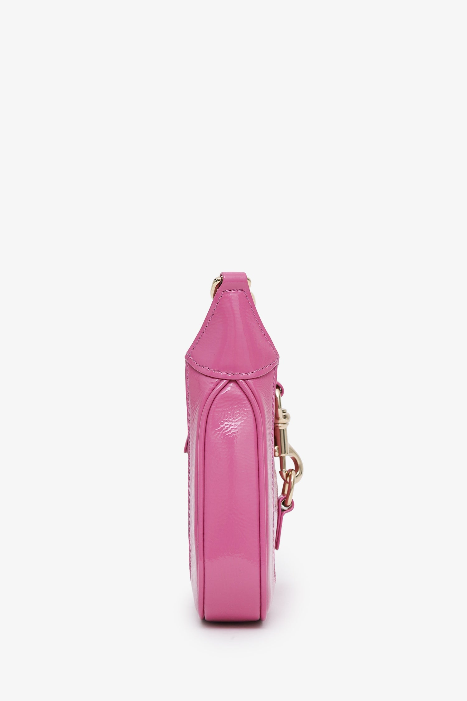 Gucci Pink Crinkled Patent Leather Mini Jackie Notte Bag
