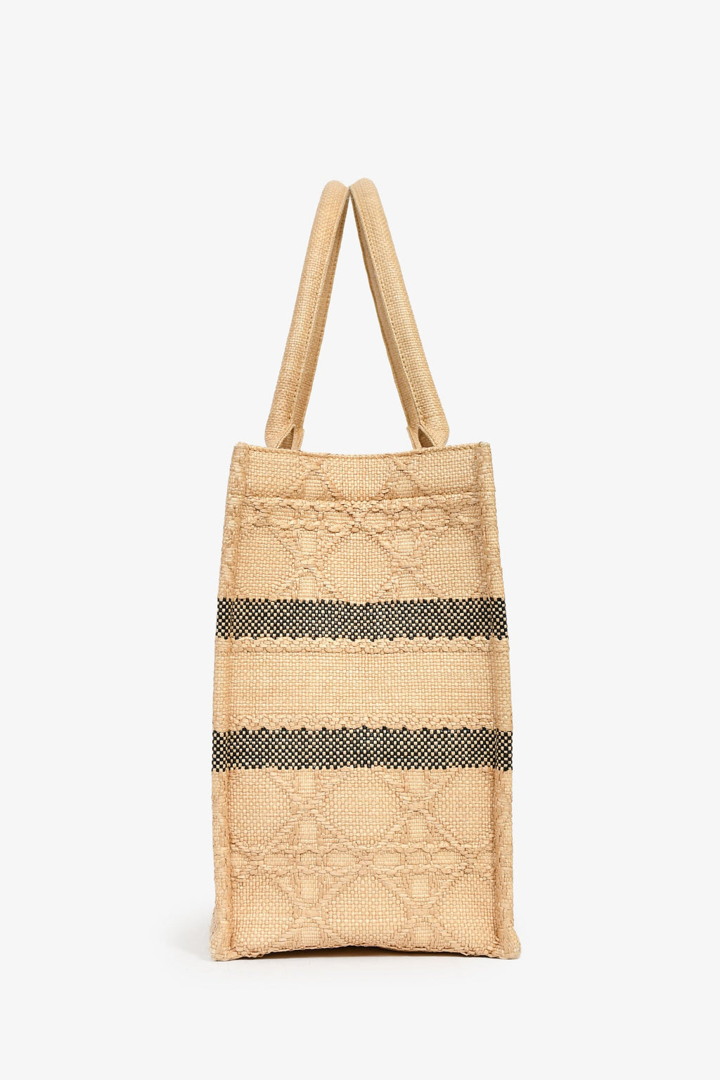 Christian Dior 2023 Beige Raffia Medium Dior Book Tote