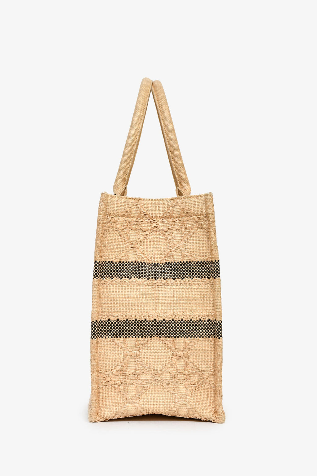 Christian Dior 2023 Beige Raffia Medium Dior Book Tote