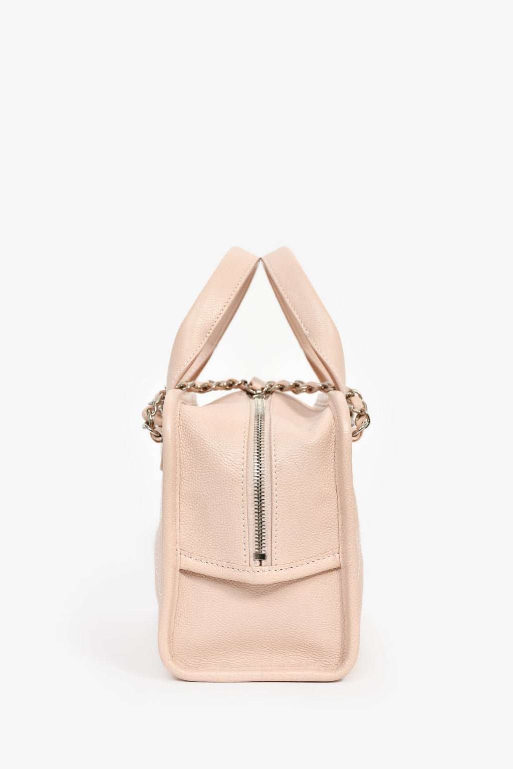 Chanel™ 2014 Pink Caviar Quilted Small Deauville Bowling Bag
