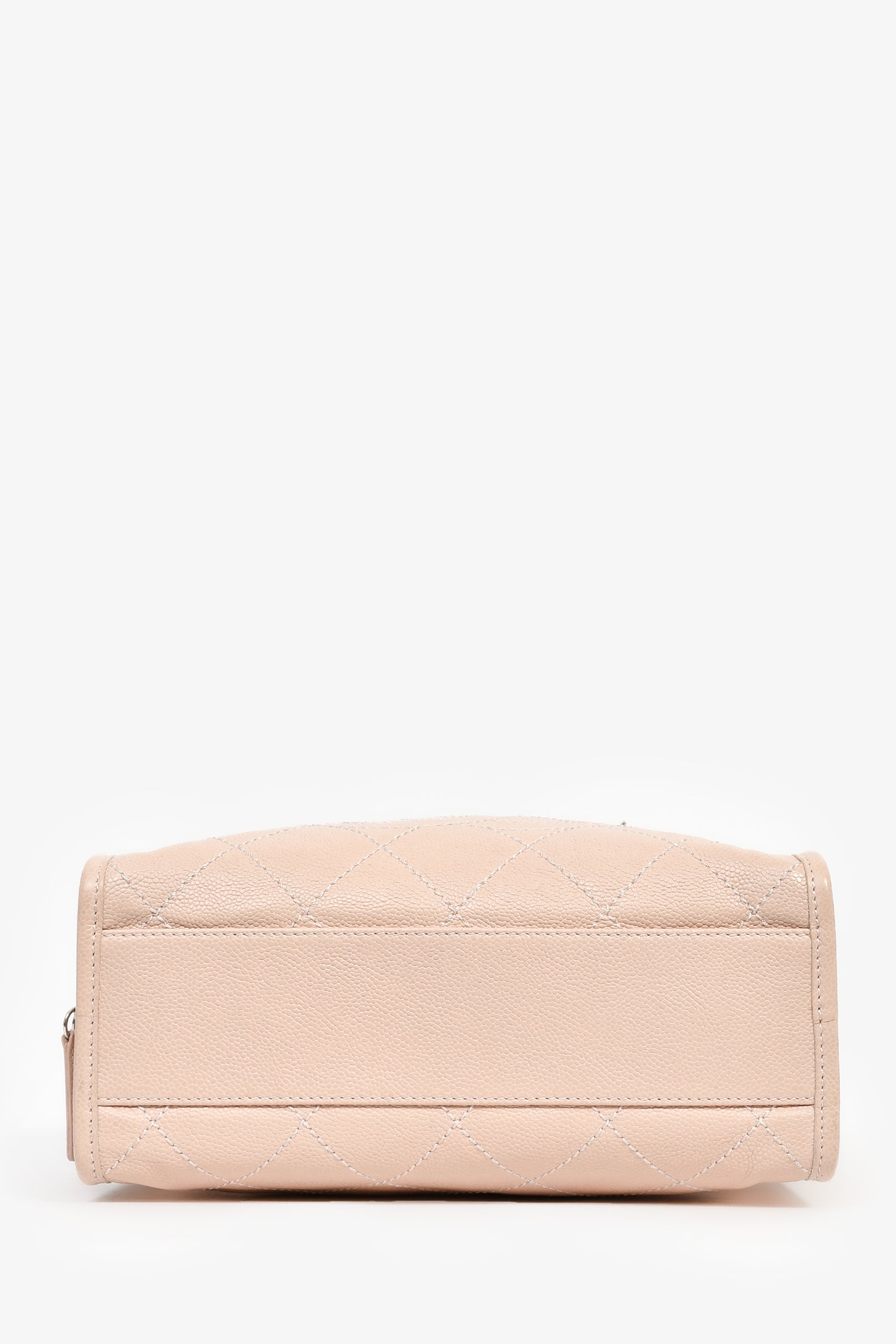 Chanel™ 2014 Pink Caviar Quilted Small Deauville Bowling Bag