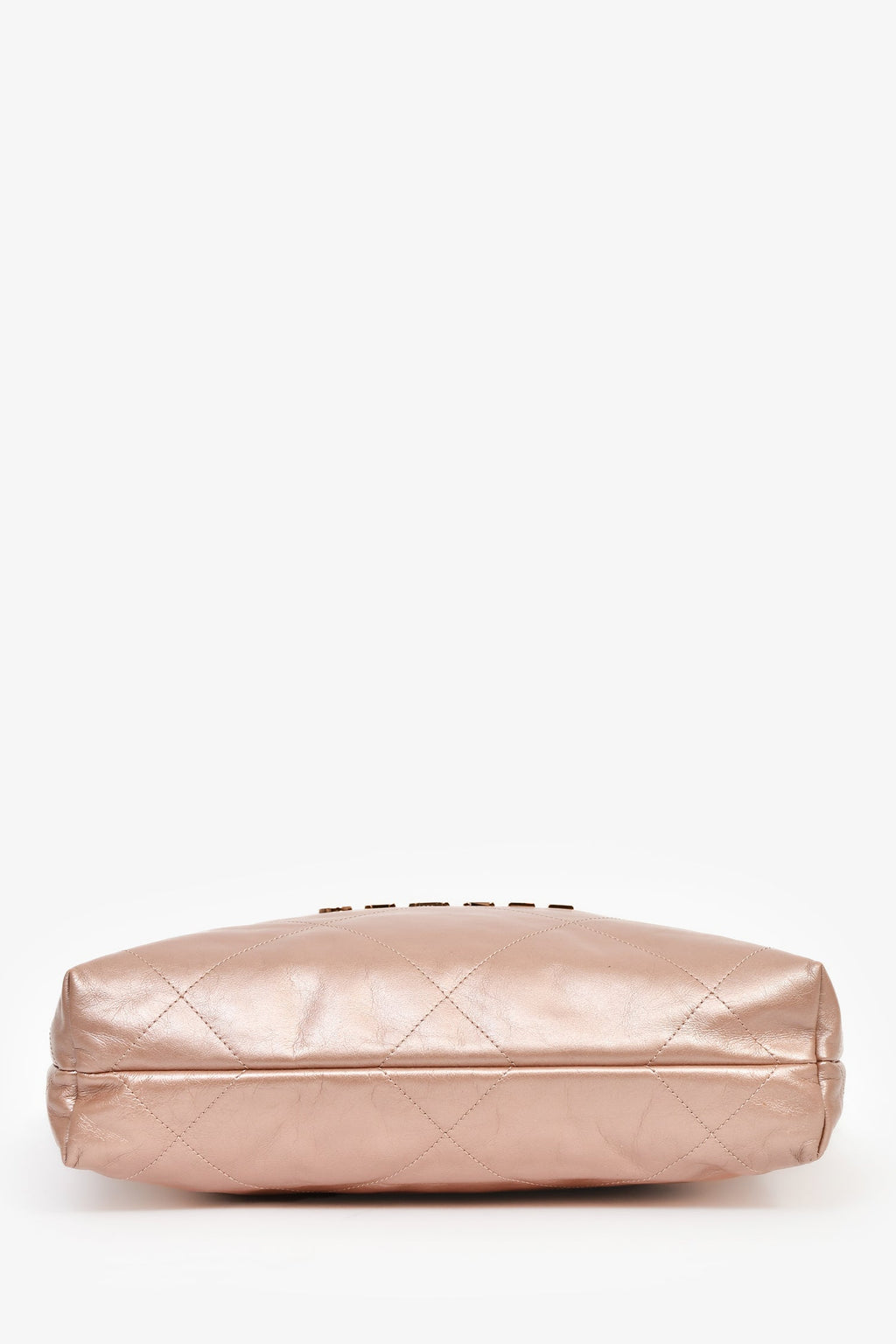 Chanel™ Rose Gold Pink '22' Bag With Pouch