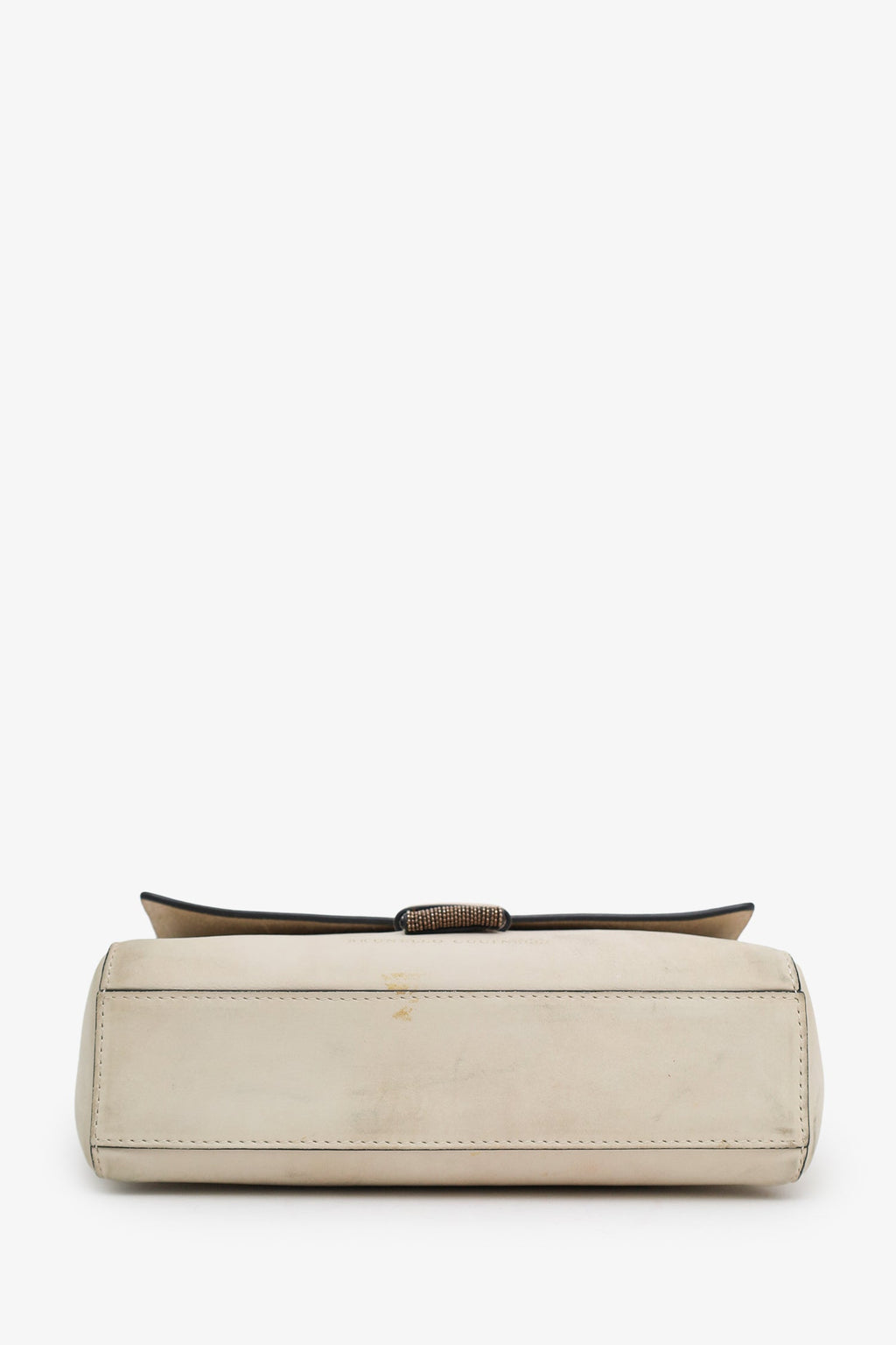 Brunello Cucinelli Cream Leather Monili Crossbody Bag