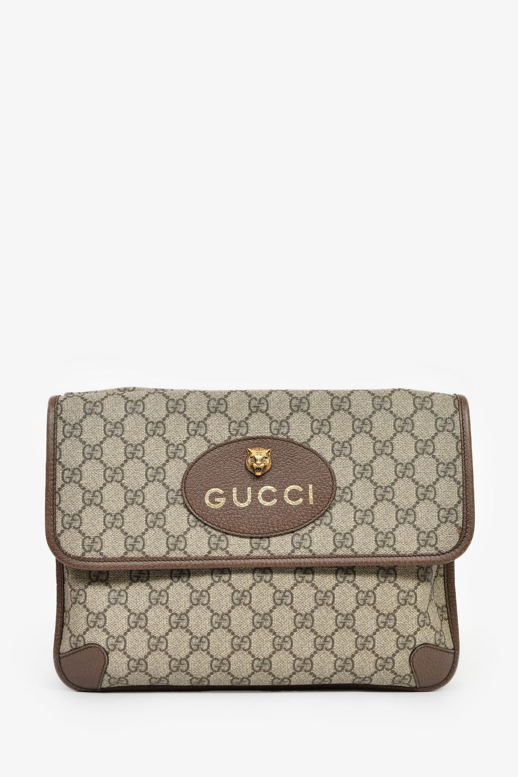 Gucci Brown Monogram Web GG Supreme Neo Crossbody Bag