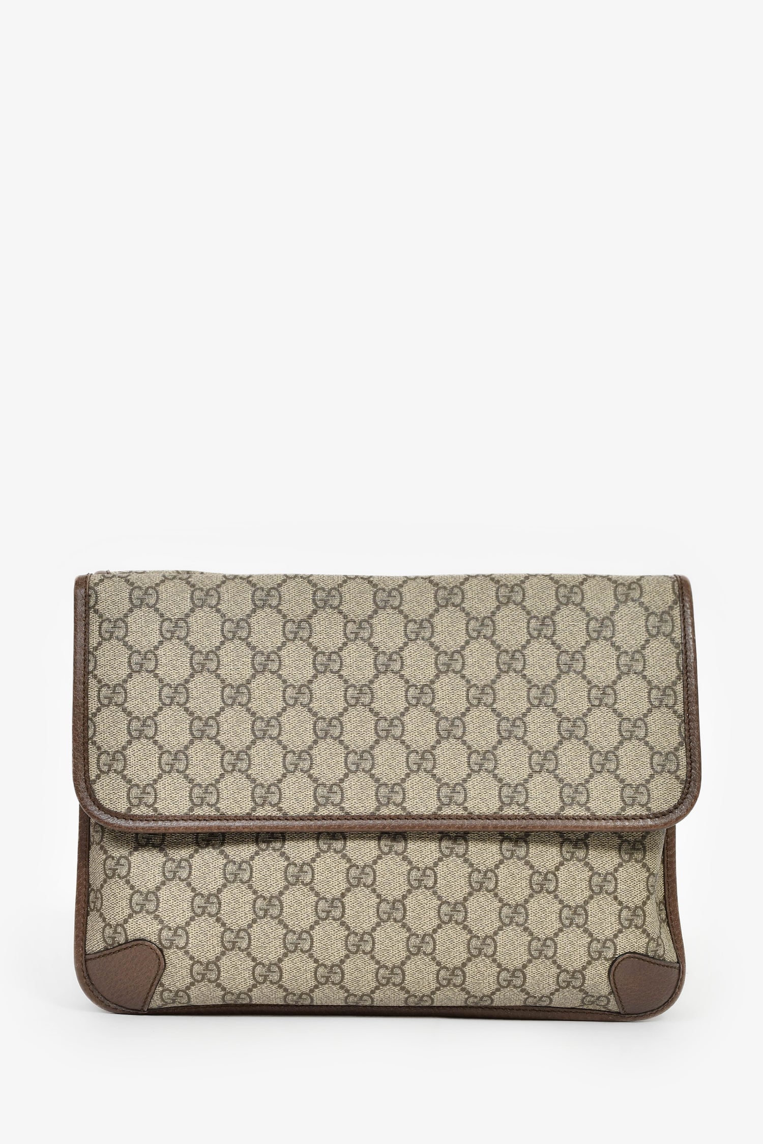 Gucci Brown Monogram Web GG Supreme Neo Crossbody Bag