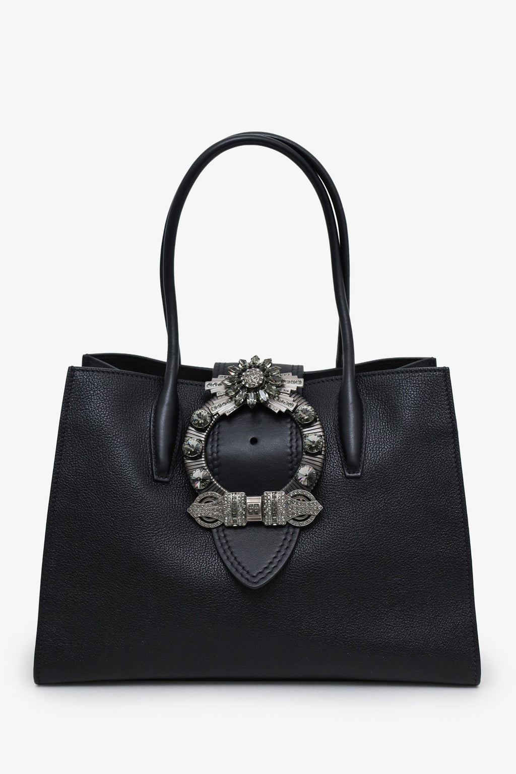 Miu Miu Black Leather Lady Leather Handbag