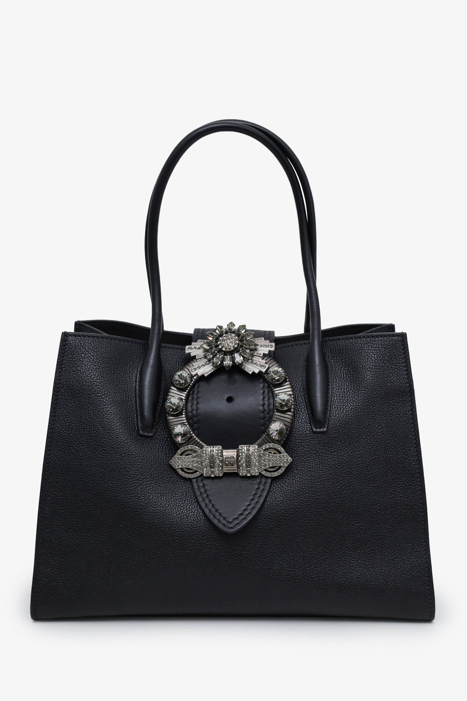 Miu Miu Black Leather Lady Leather Handbag