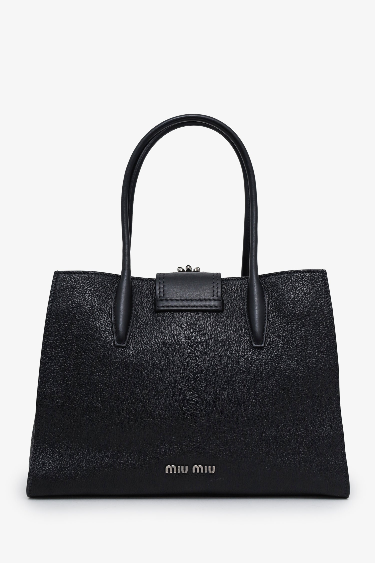 Miu Miu Black Leather Lady Leather Handbag