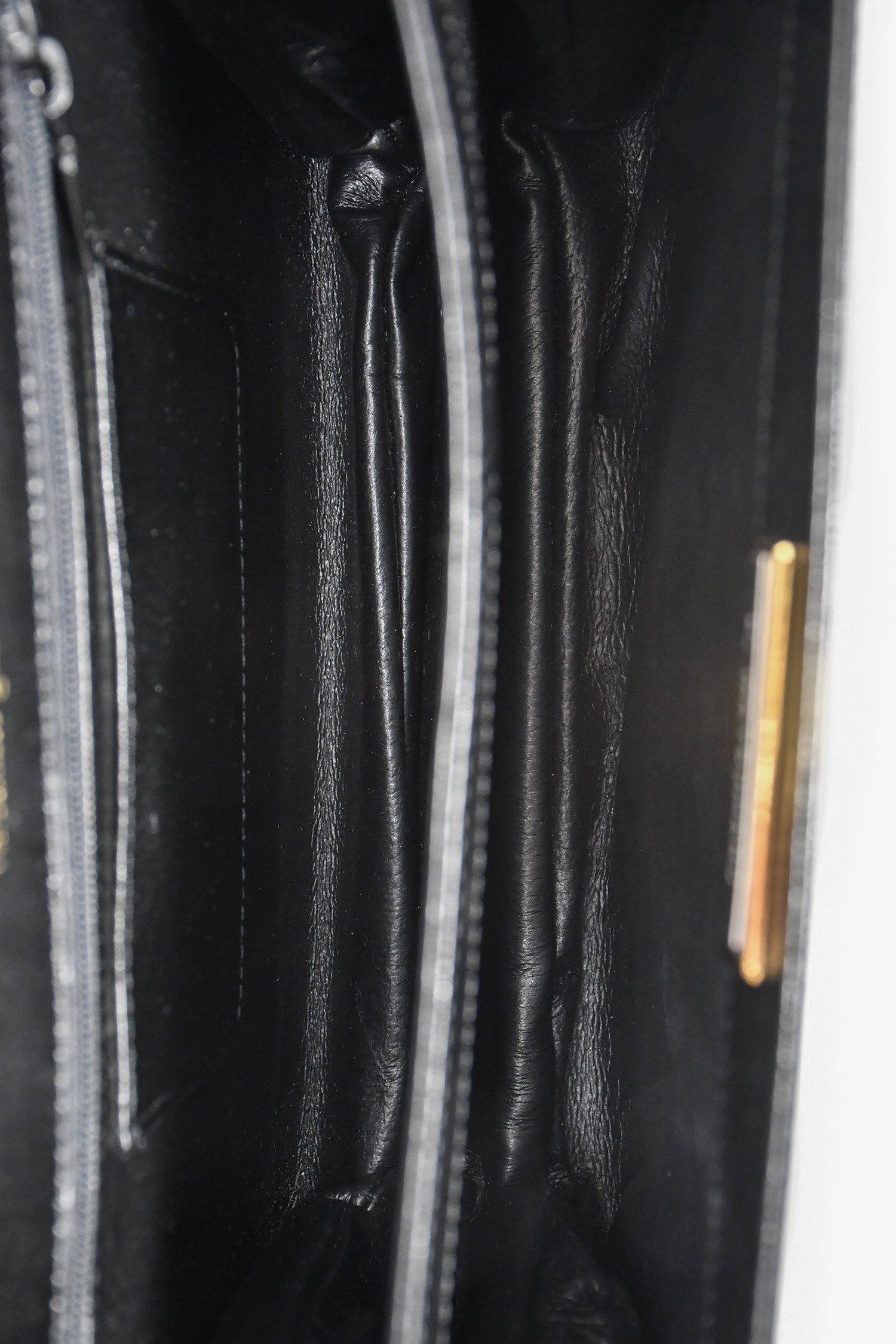 Valentino Garavani Vintage Black Leather Top Handle Bag