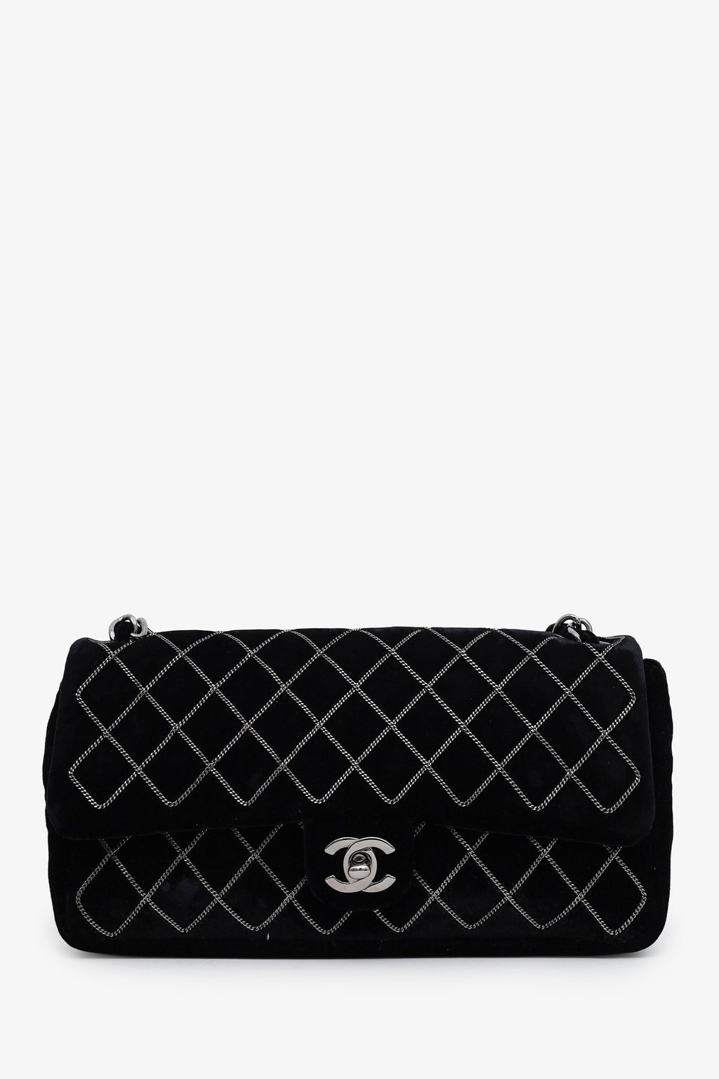 Chanel™ 2004-05 Black Velvet Classic Extra Mini Flap Bag