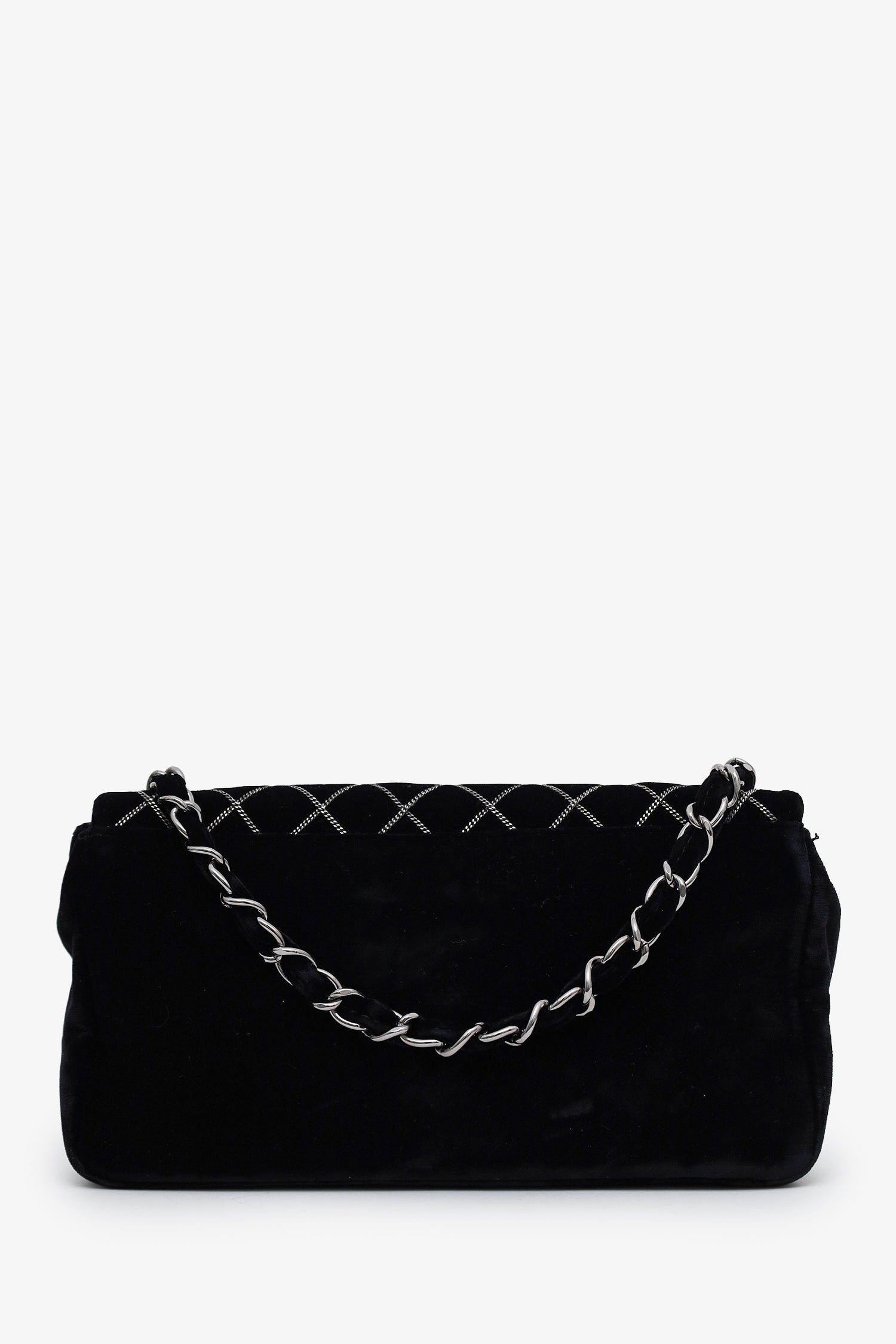 Chanel™ 2004-05 Black Velvet Classic Extra Mini Flap Bag