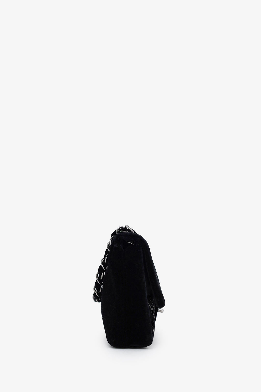 Chanel™ 2004-05 Black Velvet Classic Extra Mini Flap Bag