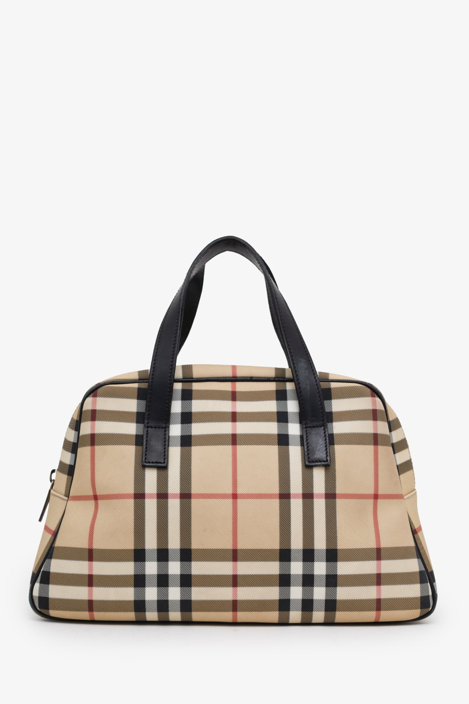 Burberry Novacheck Canvas/Leather Top Handle Bag