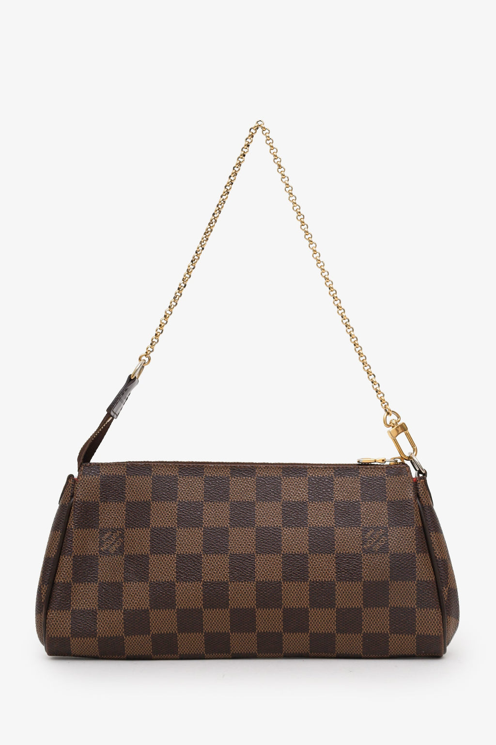 Louis Vuitton Damier Ebene Eva Pochette Bag With Crossbody Strap