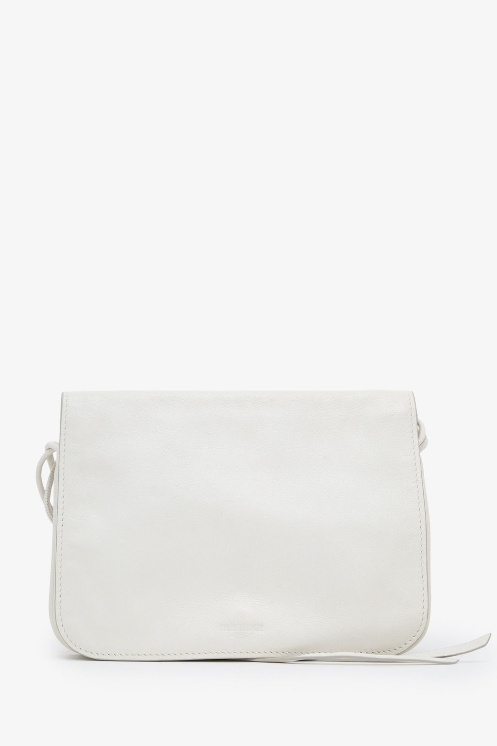 Jil Sander Cream Leather Crossbody Multi-Flap Purse
