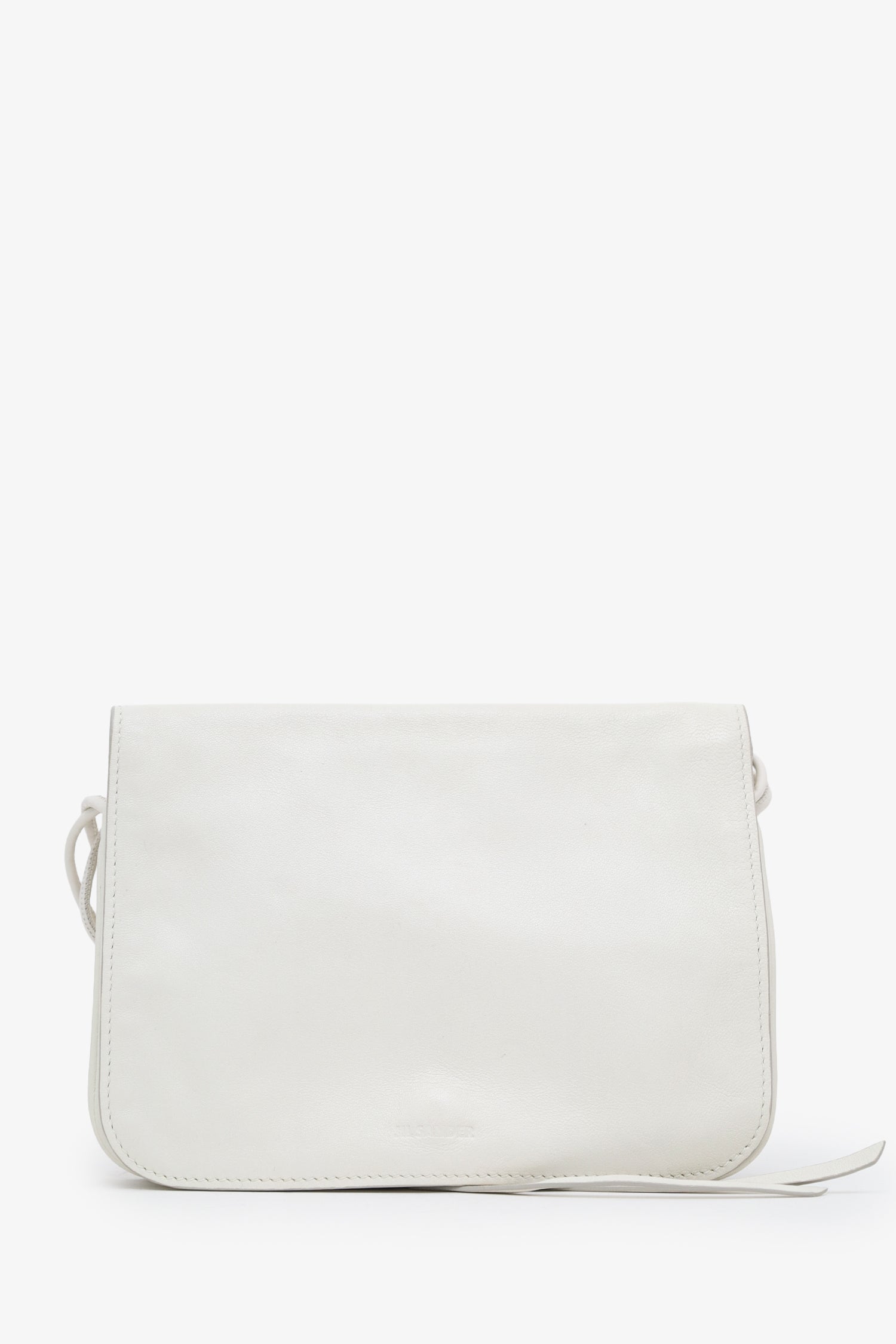 Jil Sander Cream Leather Crossbody Multi-Flap Purse