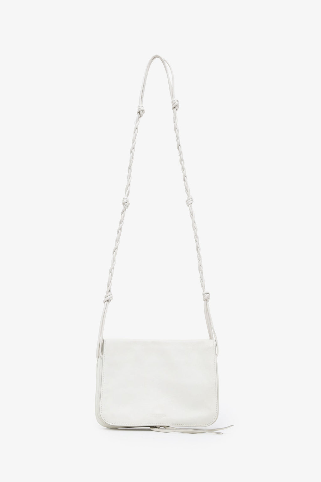 Jil Sander Cream Leather Crossbody Multi-Flap Purse
