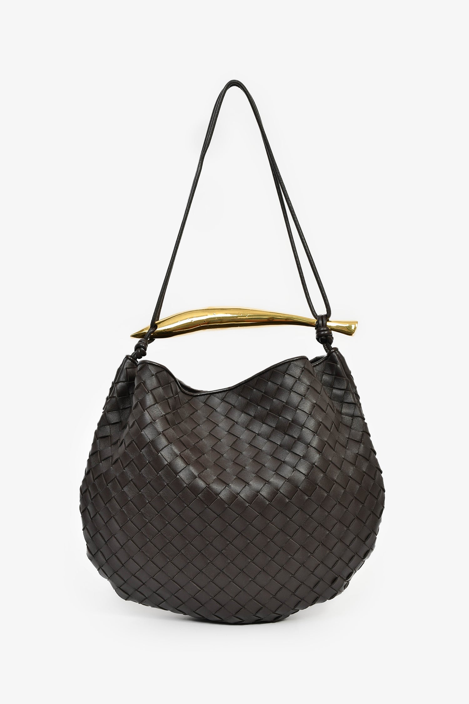 Bottega Veneta Brown Intrecciato Leather Medium Sardine Bag