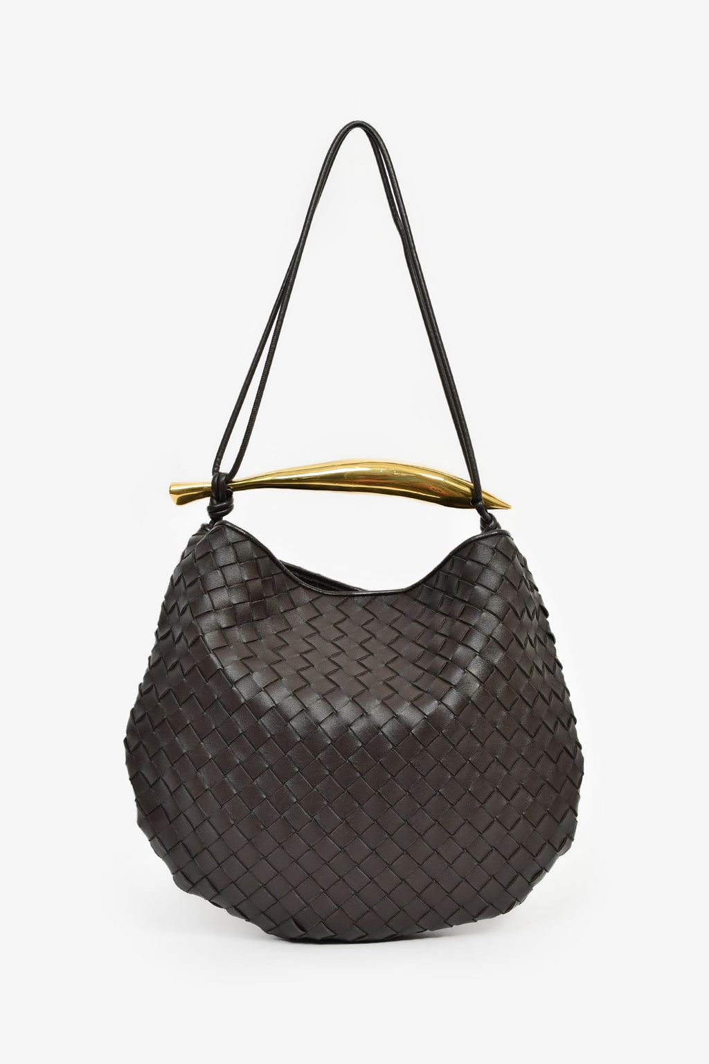 Bottega Veneta Brown Intrecciato Leather Medium Sardine Bag