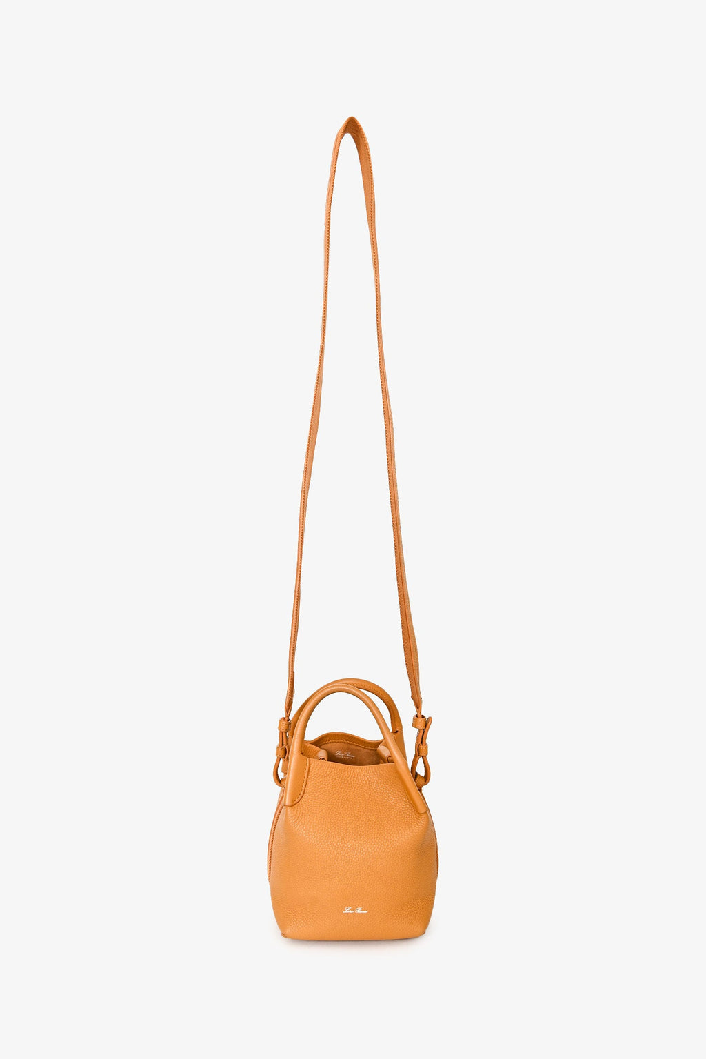 Loro Piana Mustard Yellow Leather Micro Bale Top Handle with Strap