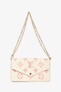 Louis Vuitton Cream/Pink Monogram Empreinte Leather Pochette Félicie