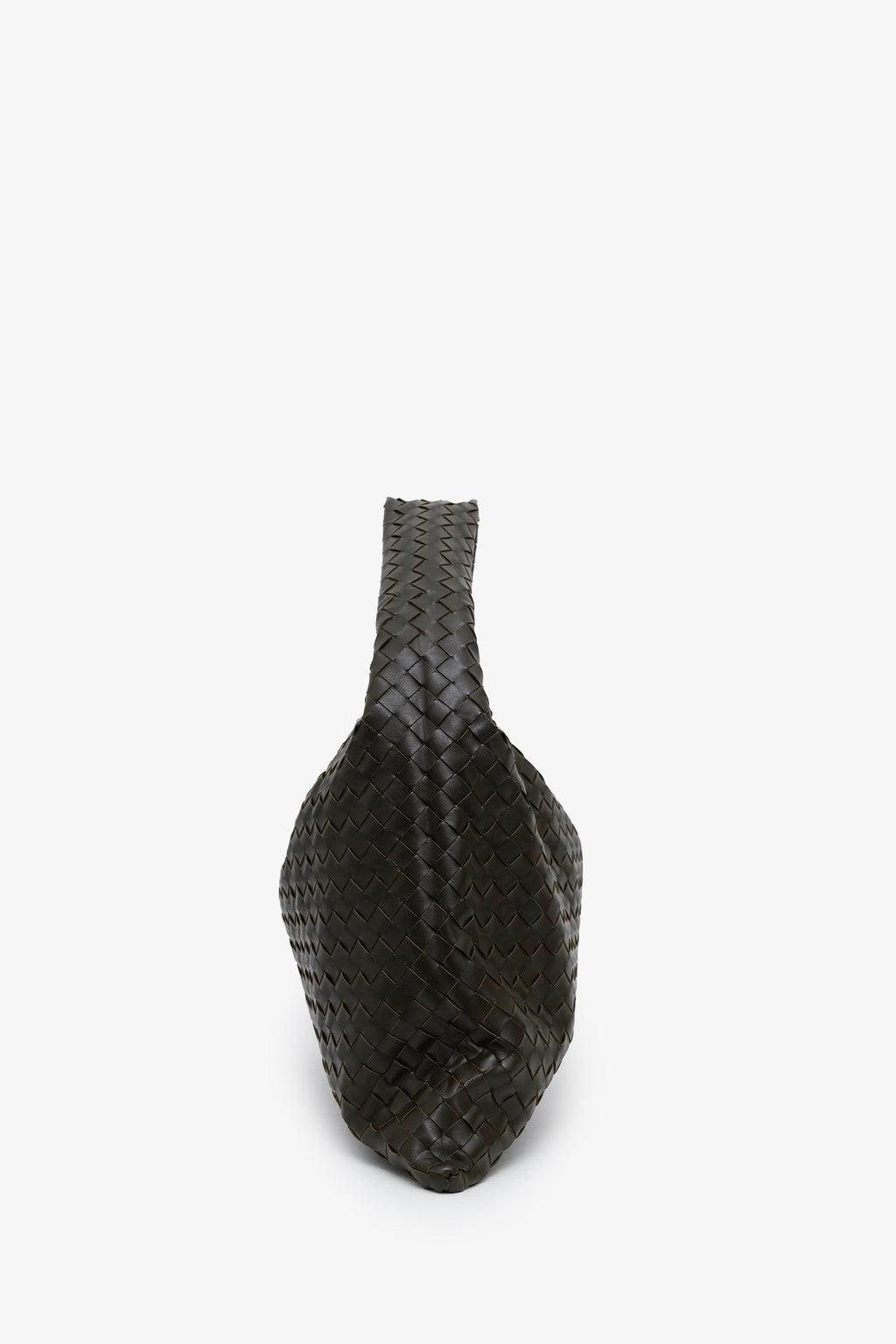 Bottega Veneta Brown Intrecciato Woven Calfskin Leather Large 'Hop' Bag