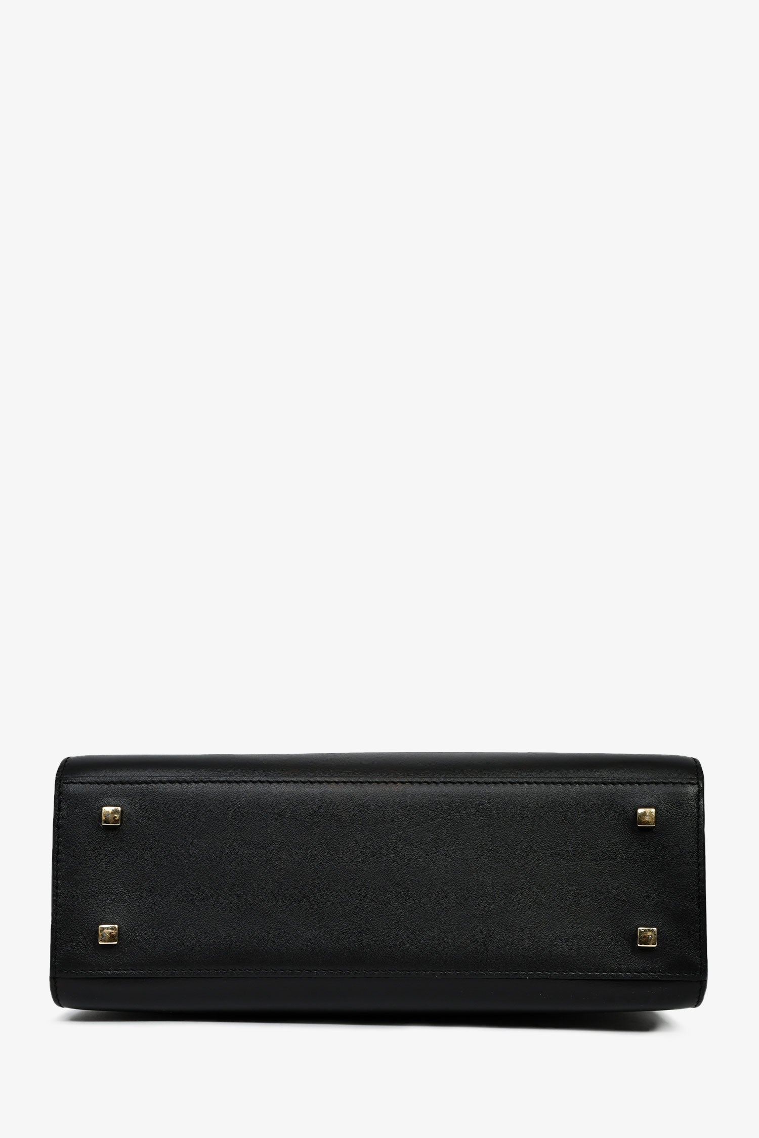 Delvaux Black Leather 'Tempete' MM Top Handle