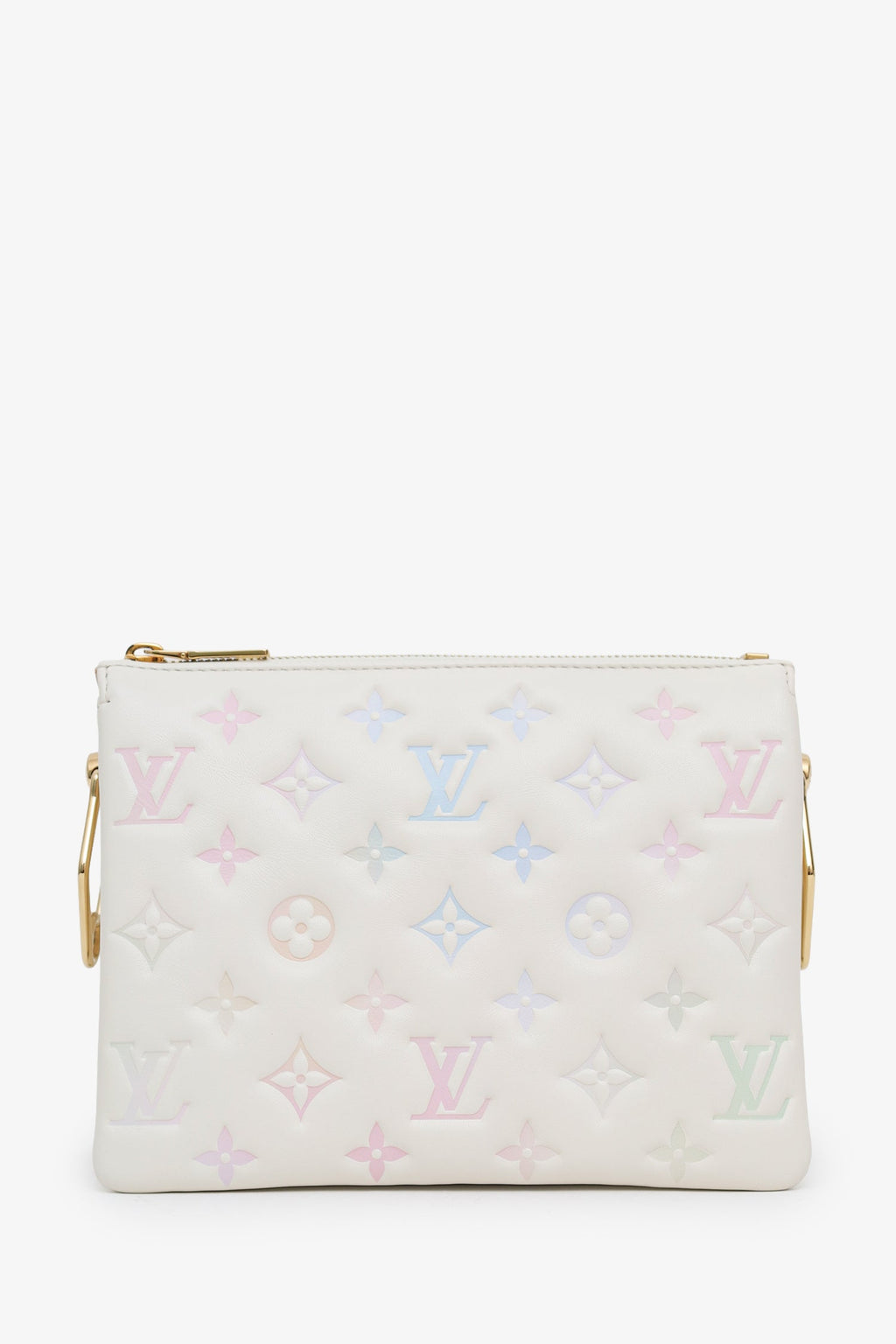 Louis Vuitton 2023 Cream Coussin BB 'Milky Way' Bag With 2 Straps